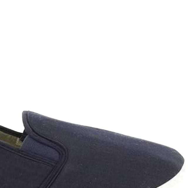 Scimitar Scimitar Men's Twin Gusset Slip On Casual Textile Shoes in Dark Navy - 2