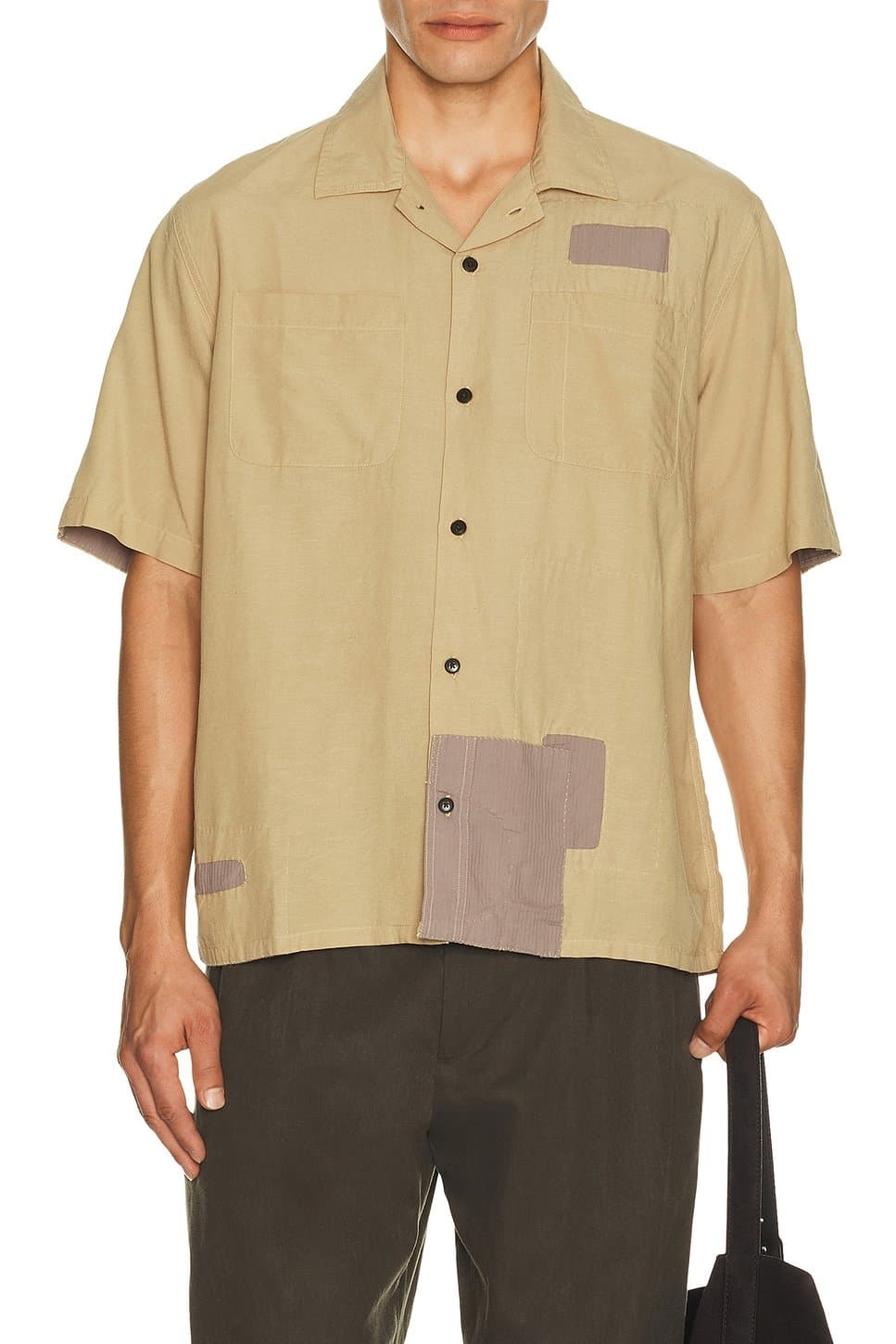 revolve Patchwork Short Sleeve Shirt