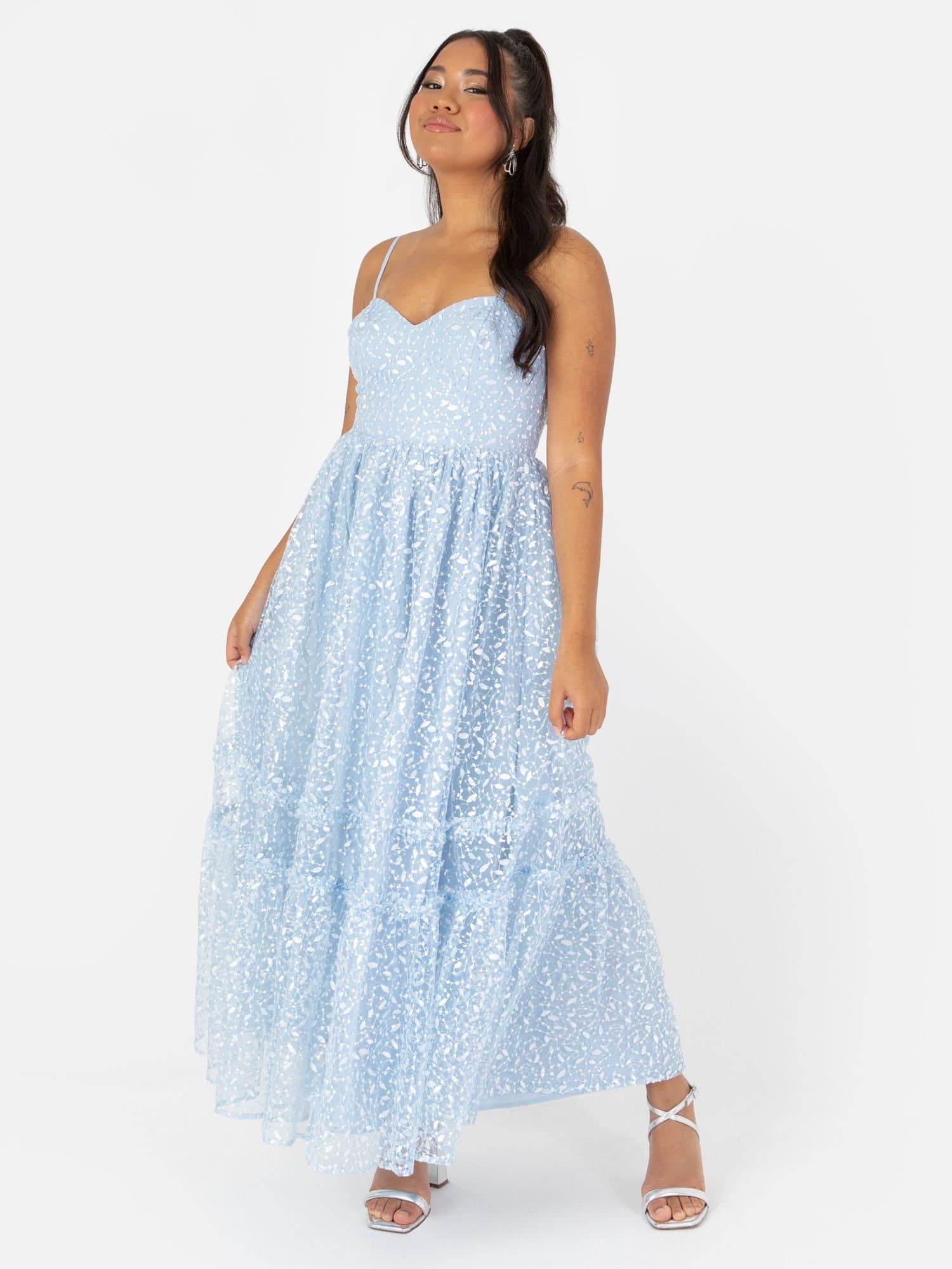 Maya Deluxe Maya Deluxe Women's Cami Midaxi Dress in Blue