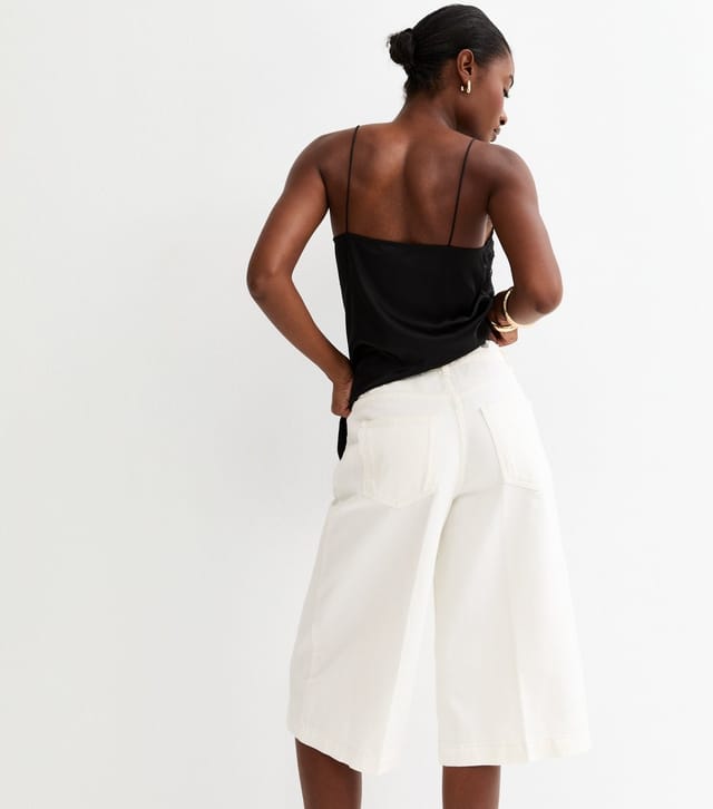 New Look Women's White Denim Culottes New Look - 3