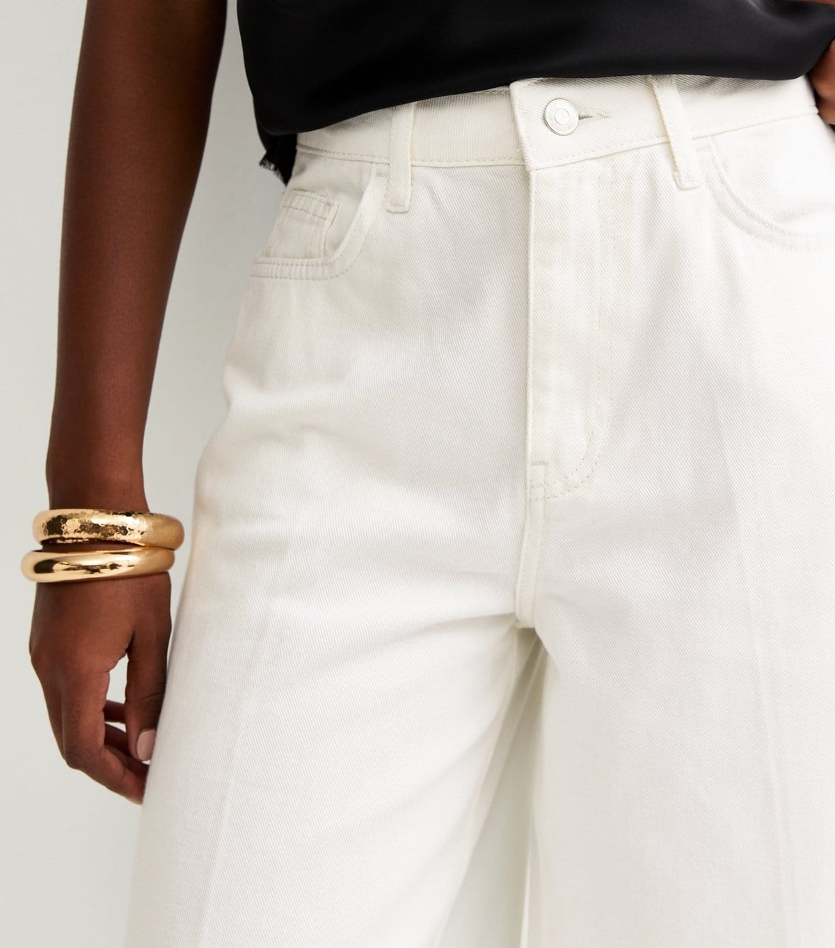 New Look Women's White Denim Culottes New Look - 4