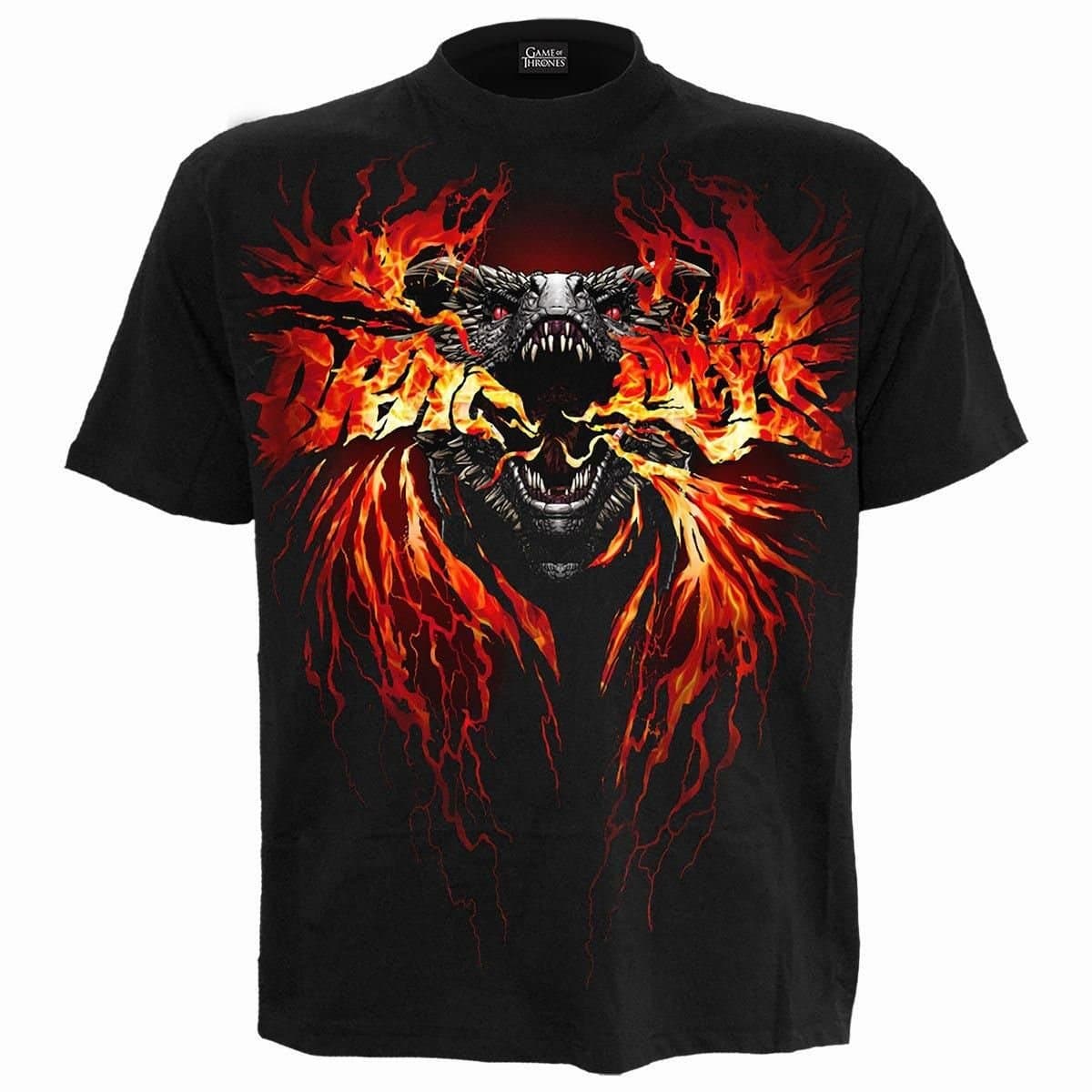 Spiral Spiral Men's GOT - FIRE & BLOOD - T-Shirt Black