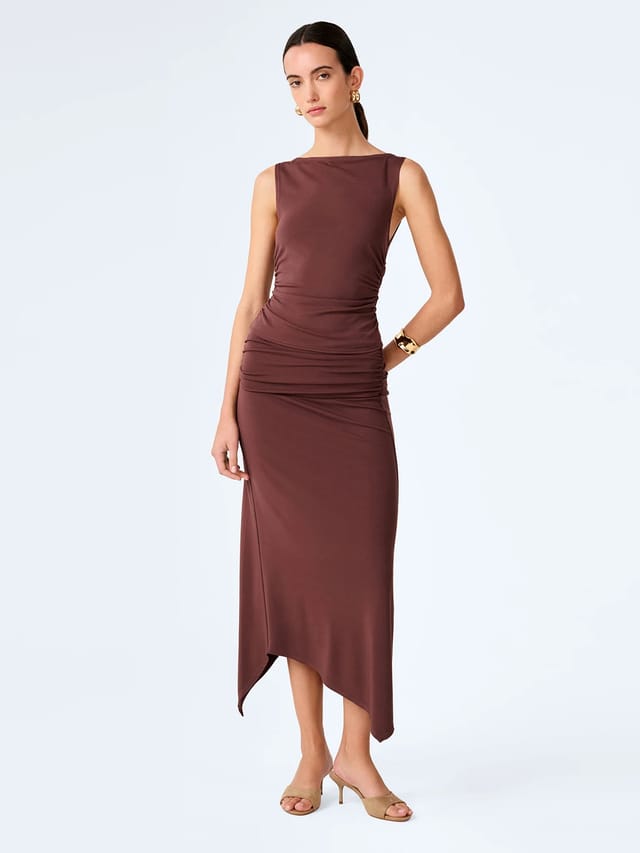 OMNES Delia Top in Brown - 2