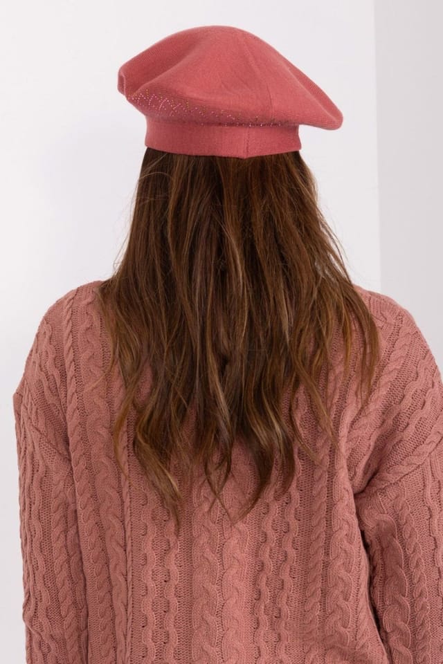Love Lace Love Lace Women's Classic Wool Beret Hat Soft Warm Everyday Street Style Headwear in Pink - 3