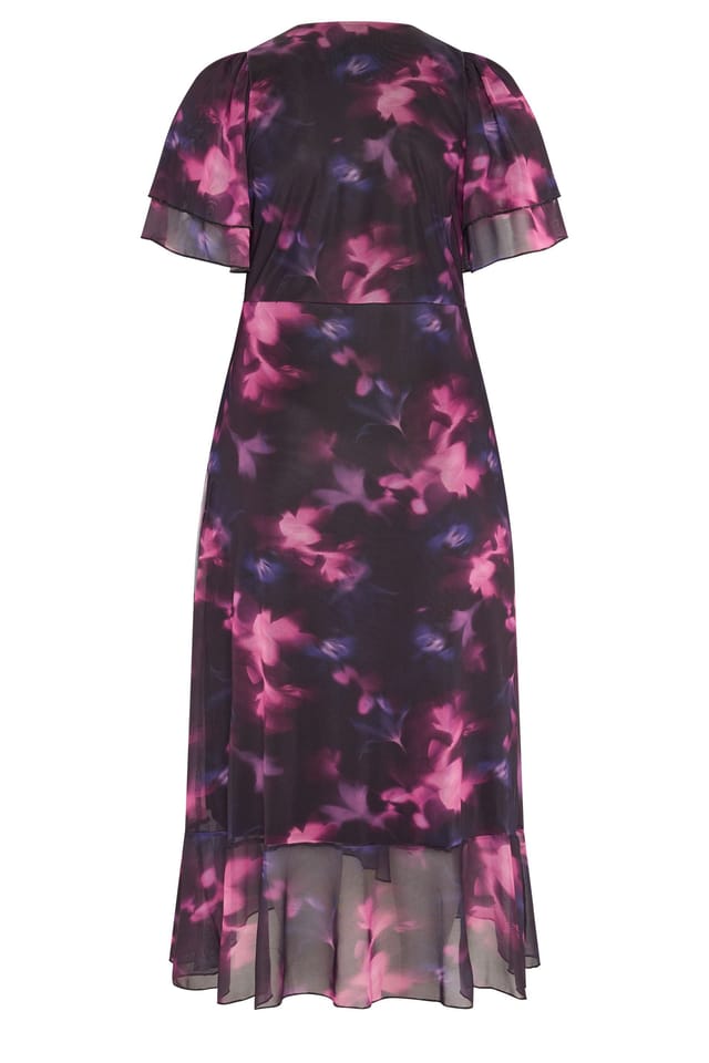 Yours Yours Women's Midi Wrap Dress in Purple - 3