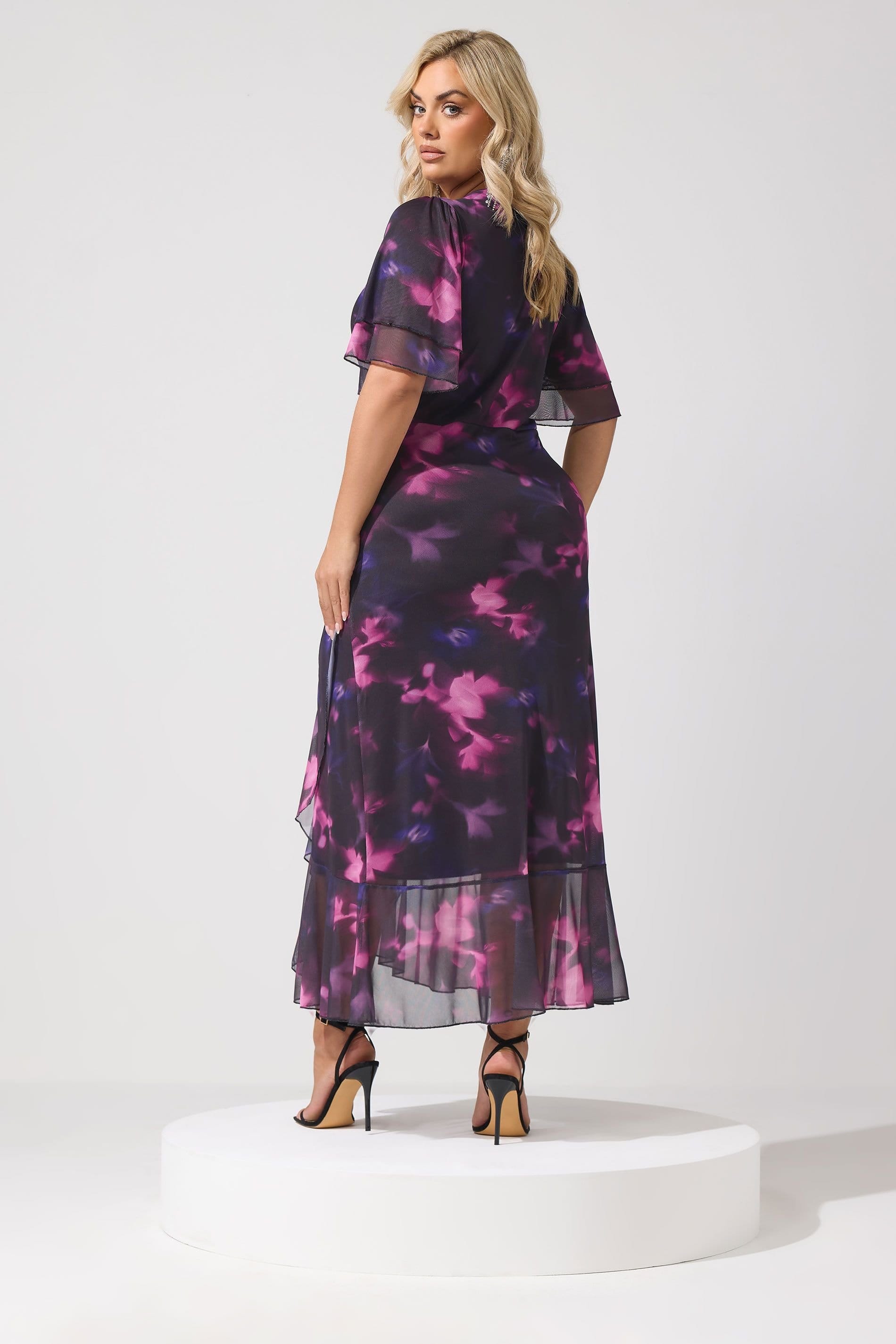 Yours Yours Women's Midi Wrap Dress in Purple - 4
