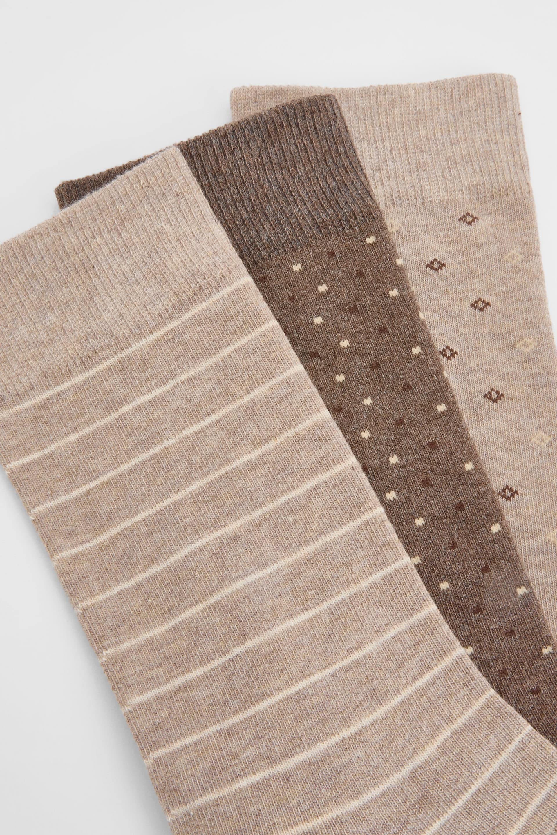 Burton Burton Men's Neutral 3 Pack Patterned Socks