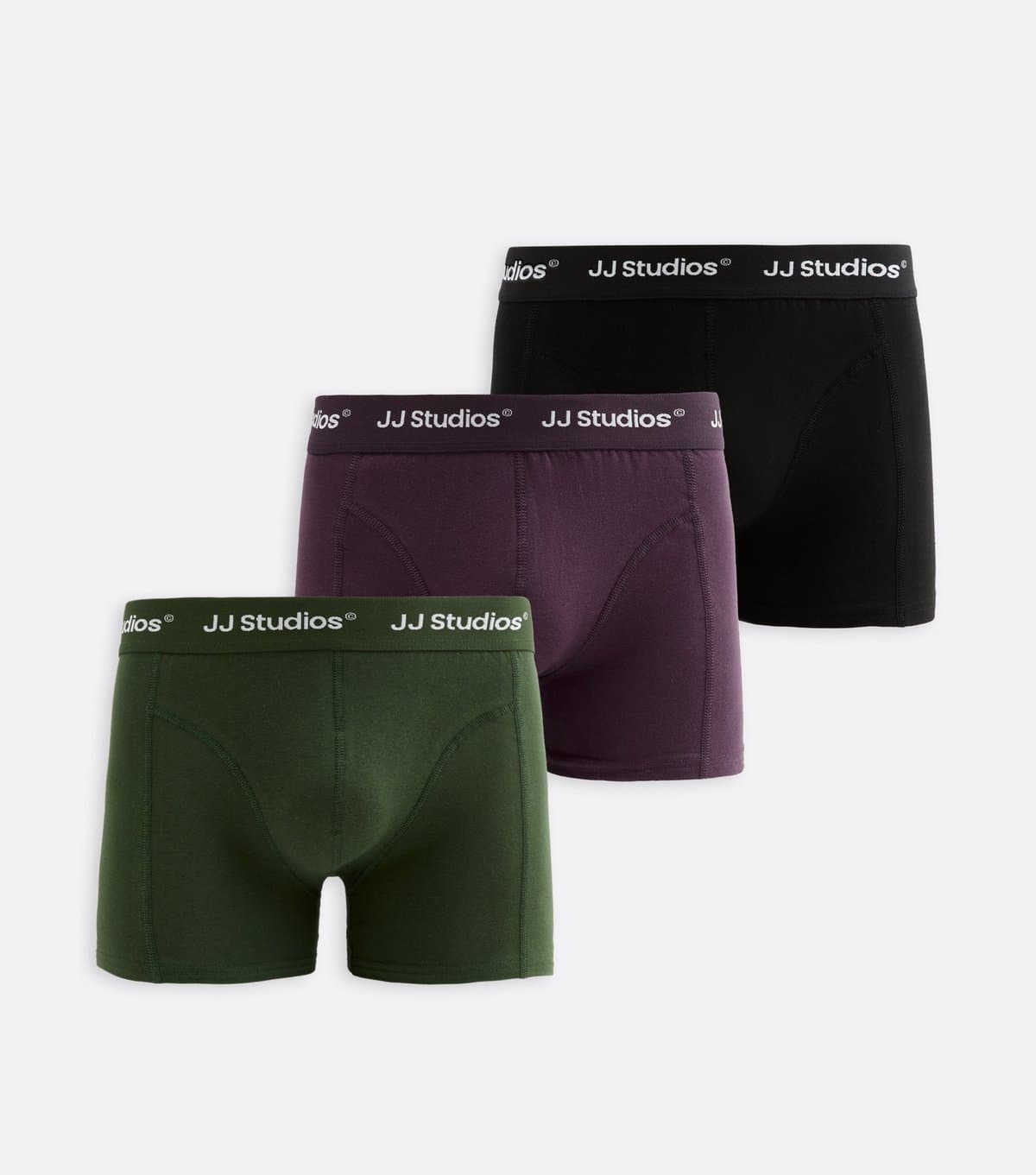 jack & jones Men's Green Pack of 3 Logo Waistband Boxers Jack & Jones New Look