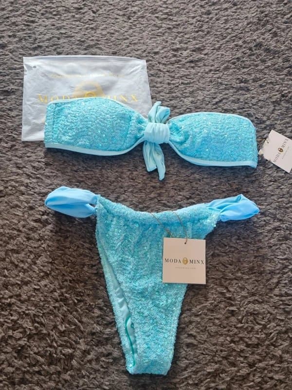 Moda Minx Moda Minx bandeau sequin bikini set mixed size M/L