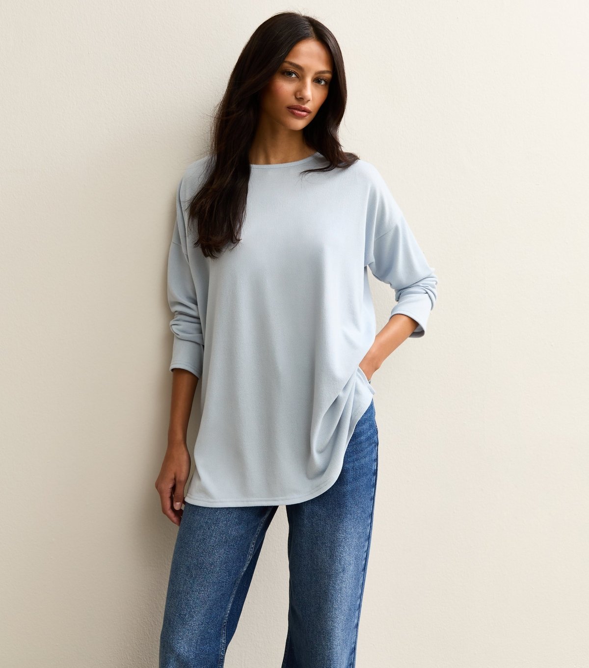 New Look Women's Light Blue Soft Touch Long Sleeve Top New Look - 2