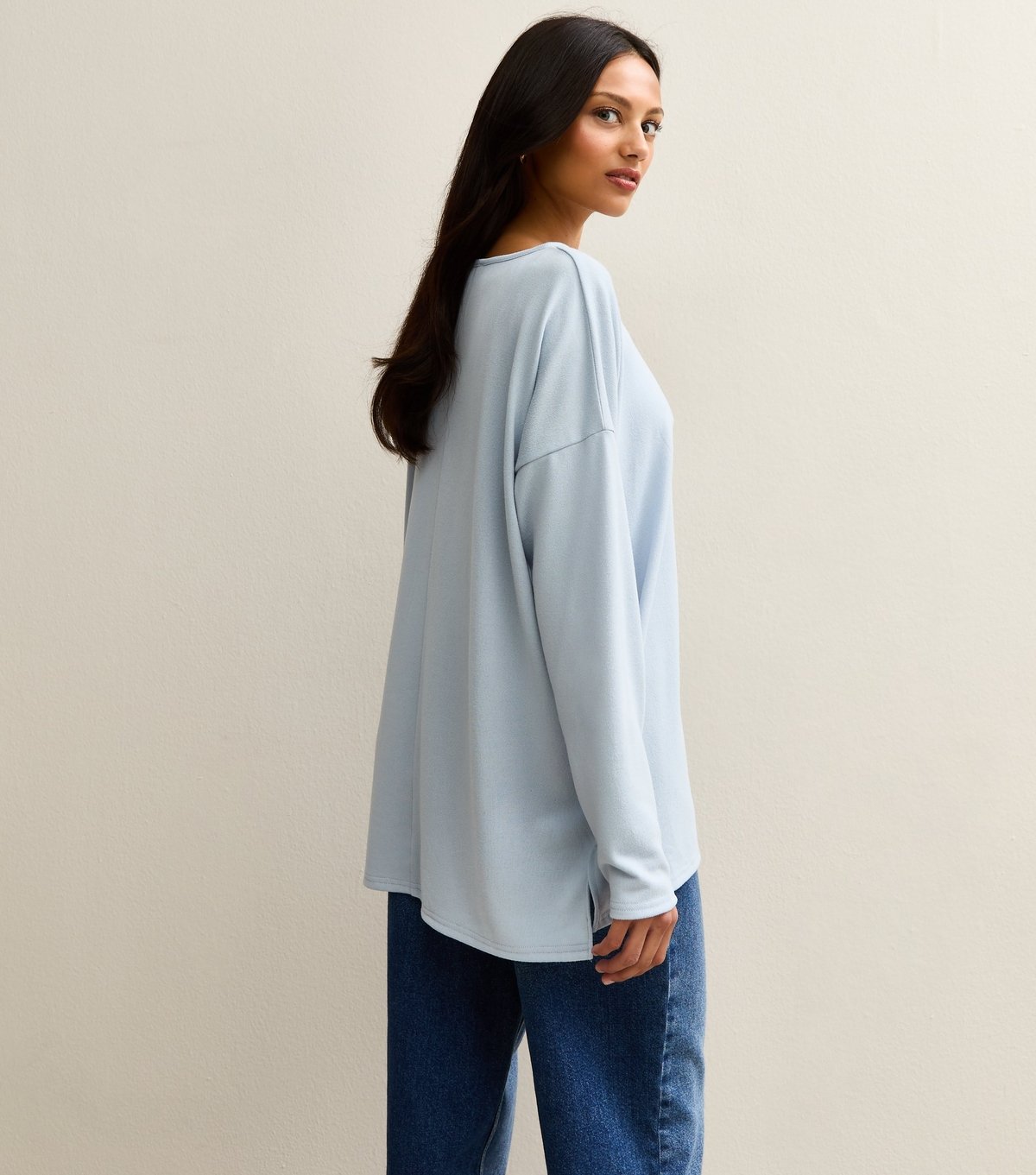 New Look Women's Light Blue Soft Touch Long Sleeve Top New Look - 4