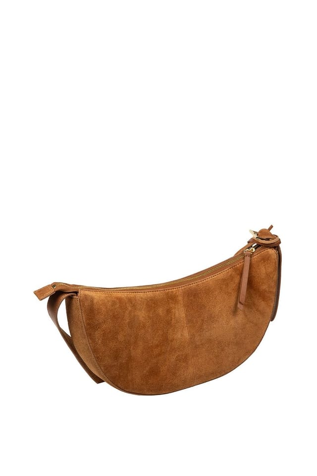 Cultured London Cultured London Women's 'Carine' Suede Cross Body Bag in Tan - 3