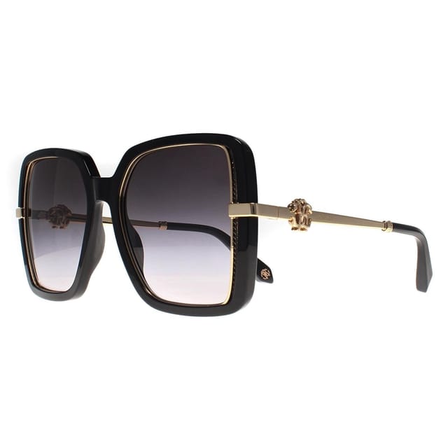 Roberto Cavalli Roberto Cavalli Women's Square Black Grey Gradient SRC007 Sunglasses - 2
