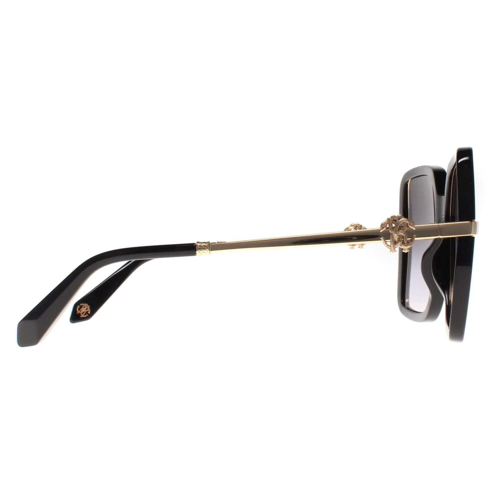 Roberto Cavalli Roberto Cavalli Women's Square Black Grey Gradient SRC007 Sunglasses - 4