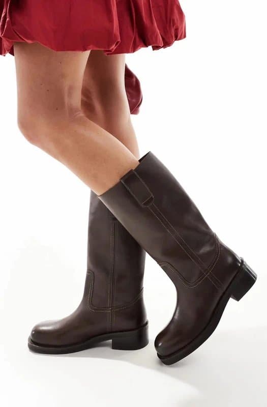 ASOS Leather pull on boots