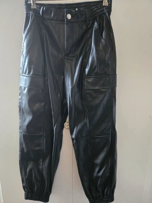 Bershka Leather Combat Pants