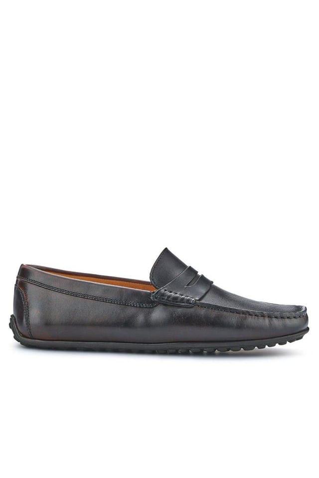 Jones Bootmaker Jones Bootmaker Men's Paterson Leather Moccasins in Dark Brown - 3