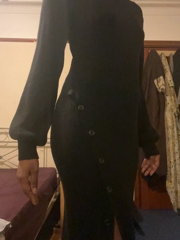& Other Stories & other stories knit button maxi dress with slit