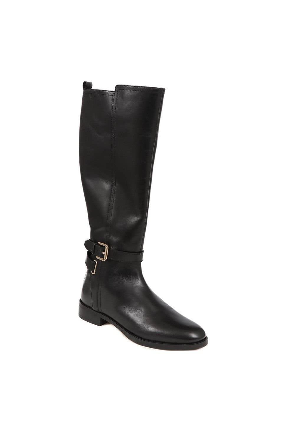 Jones Bootmaker Jones Bootmaker Women's Emaline Leather Long Boots in Black