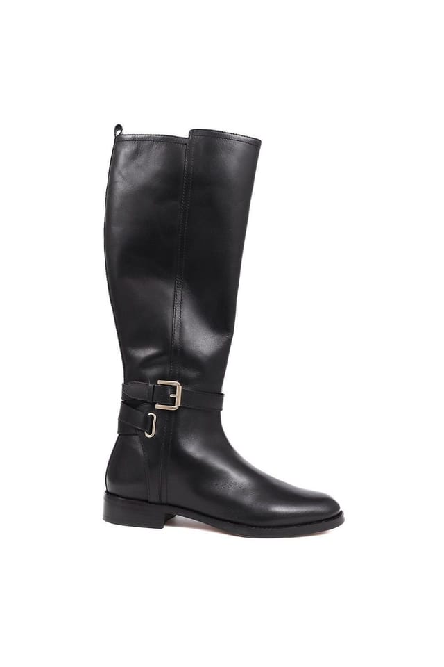 Jones Bootmaker Jones Bootmaker Women's Emaline Leather Long Boots in Black - 2
