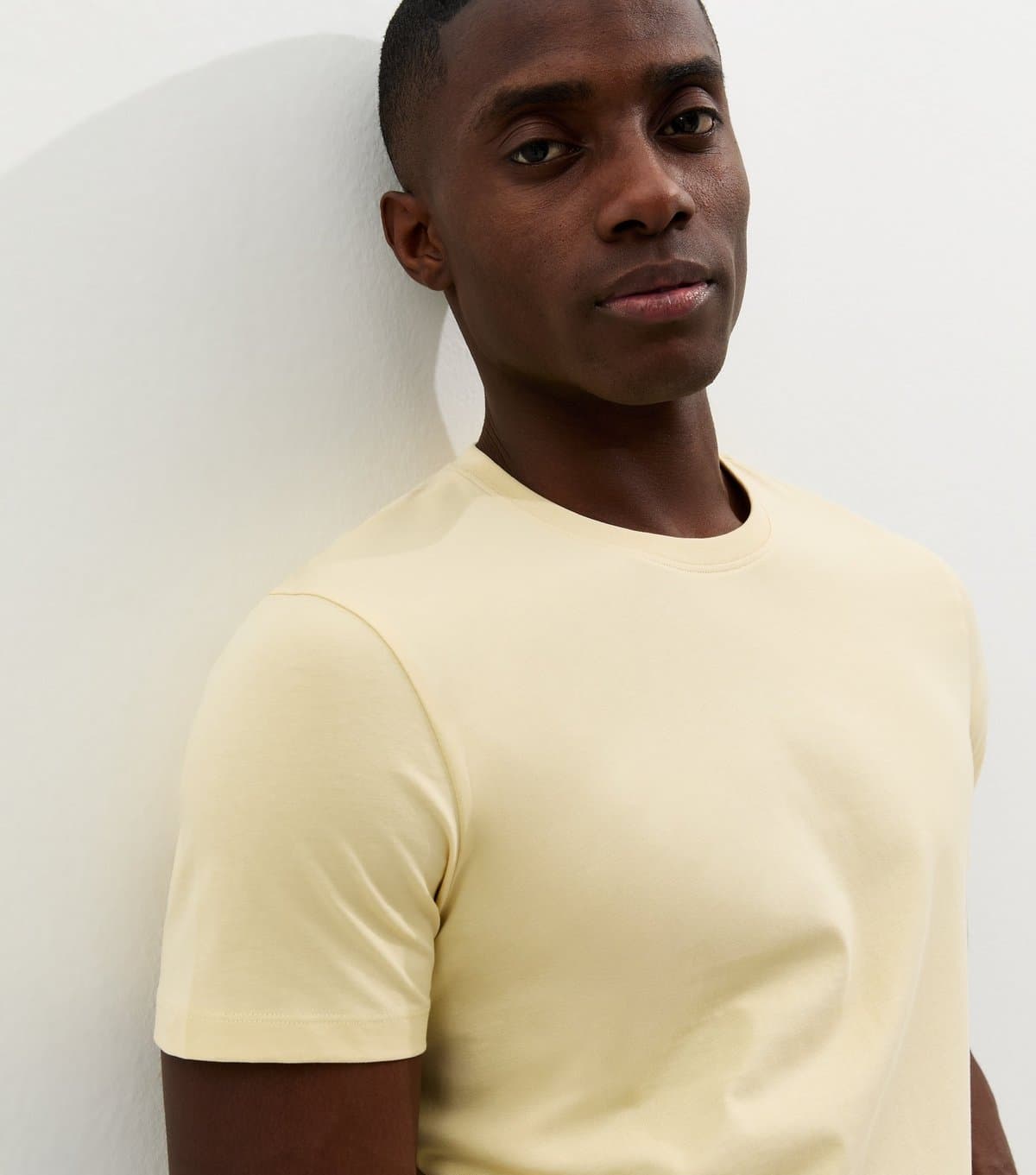 New Look New Look Light Yellow Jersey Crew Neck T-Shirt