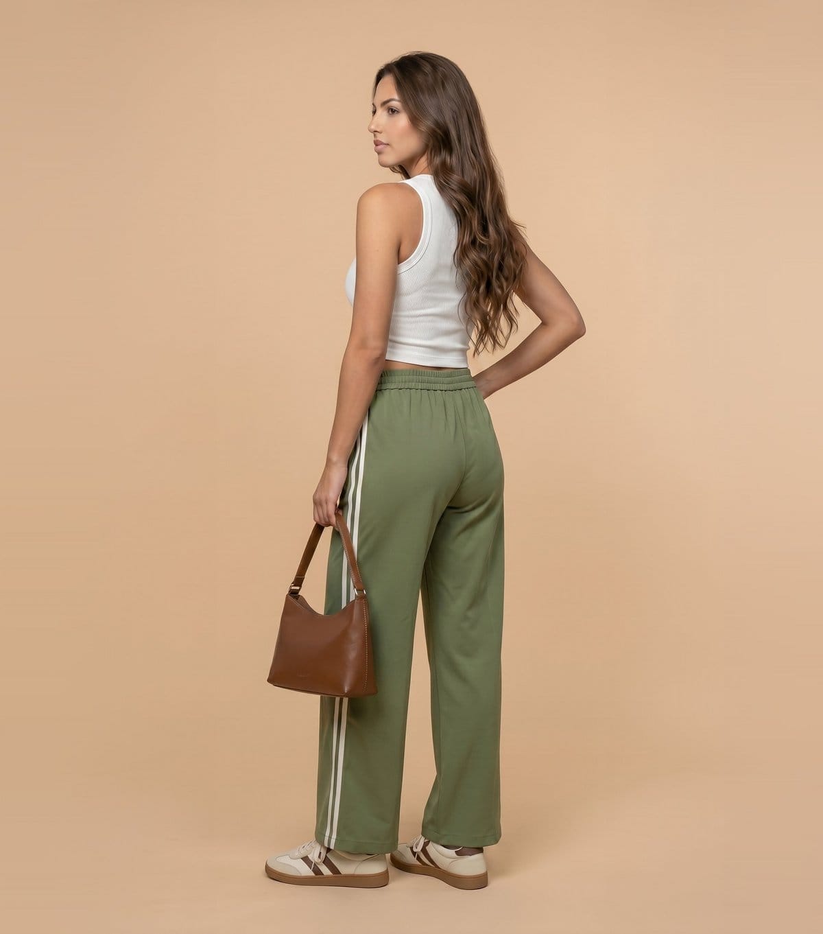 Urban Bliss Women's Green Side Stripe Straight Joggers Urban Bliss New Look - 4