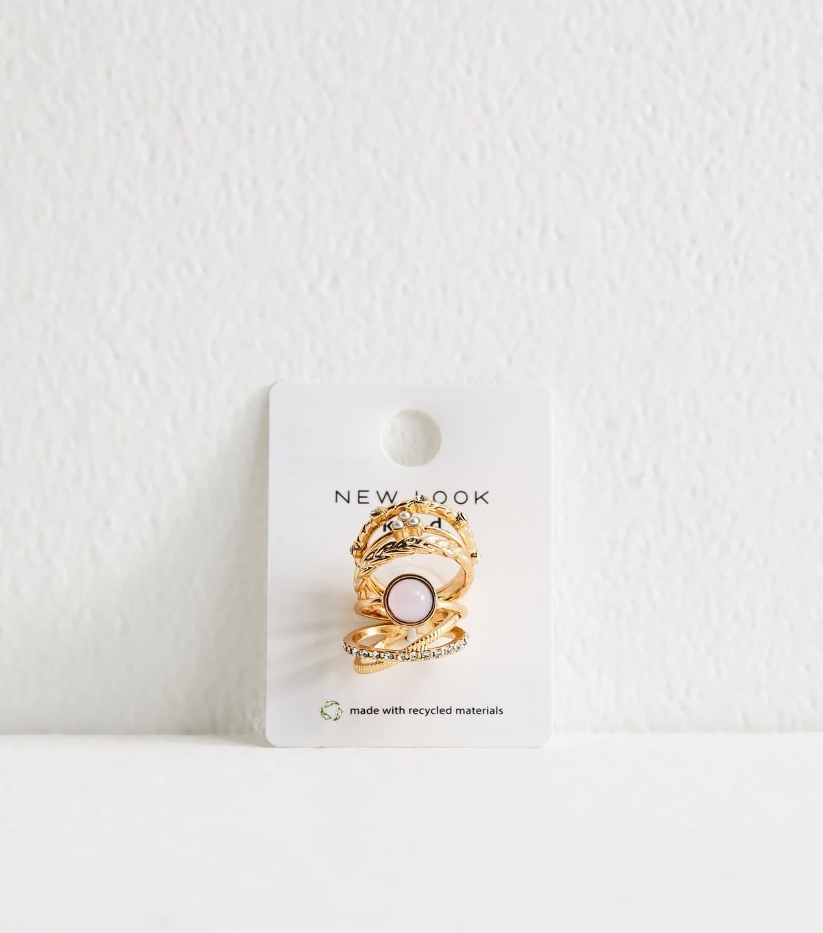 New Look Gold Tone Pack of 5 Stackable Rings New Look