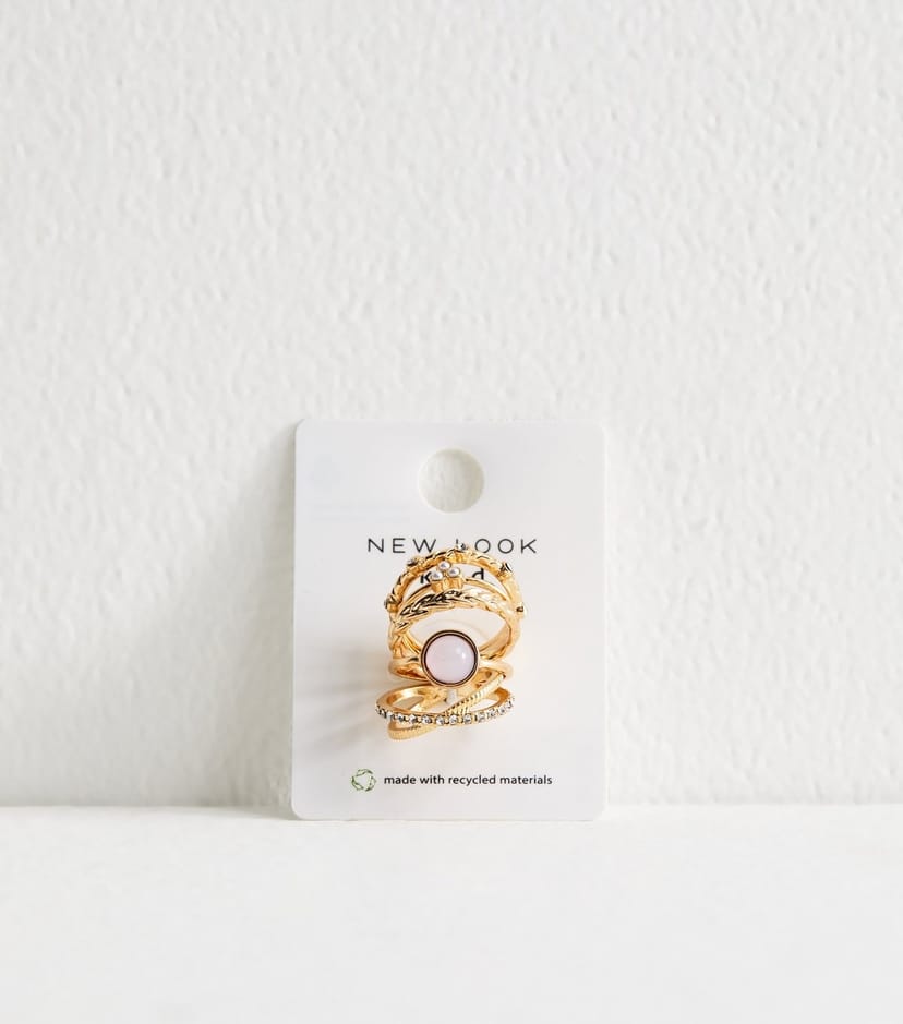 New Look Gold Tone Pack of 5 Stackable Rings New Look - 1