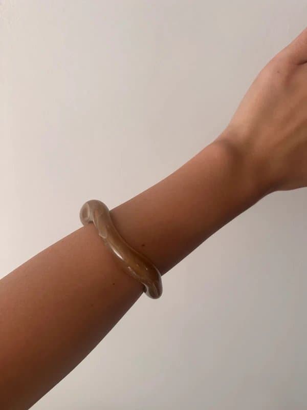 ASOS Chunky brown wave style bangle bracelet ASOS