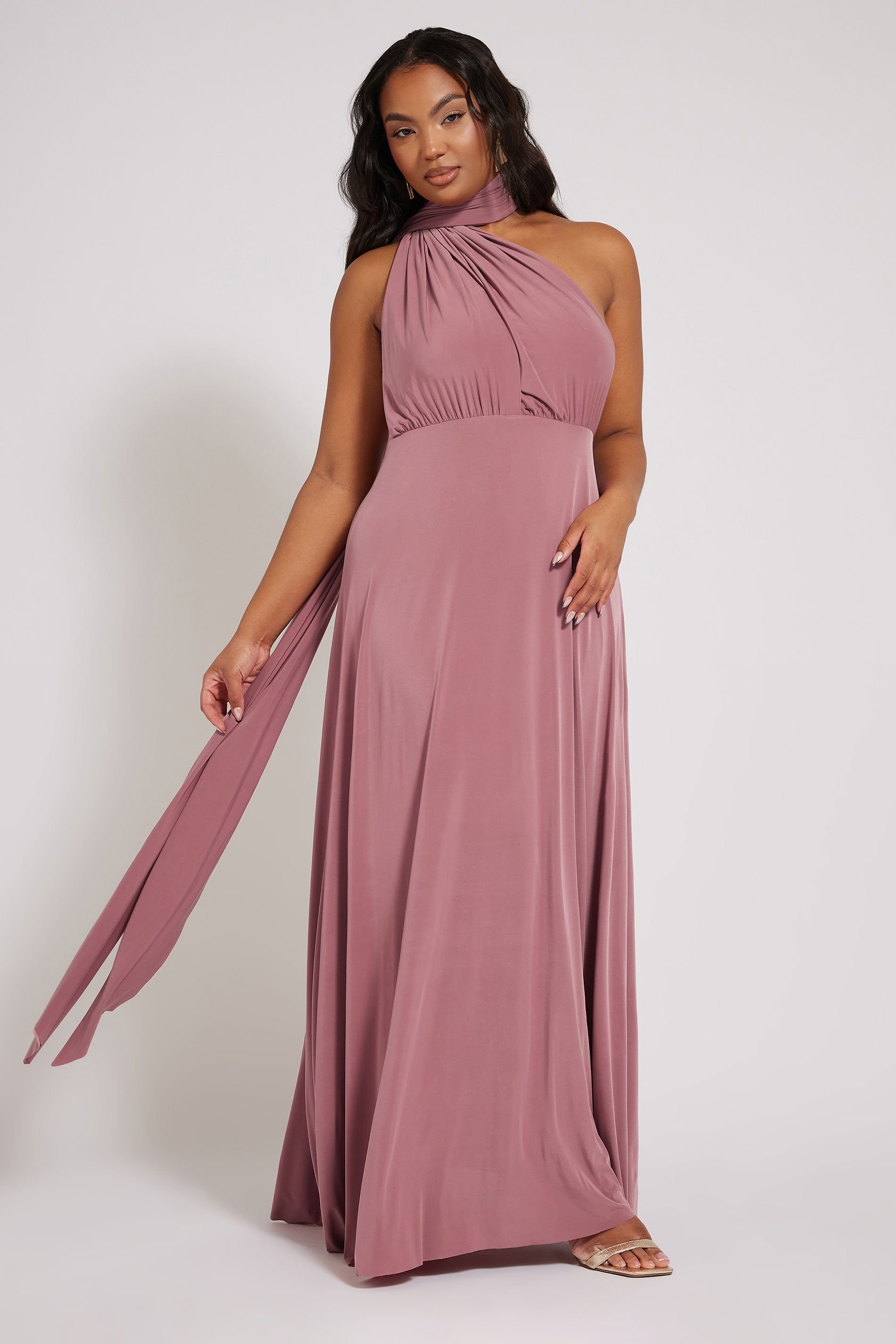 Yours Yours Women's Multiway Maxi Dress in Pink - 4