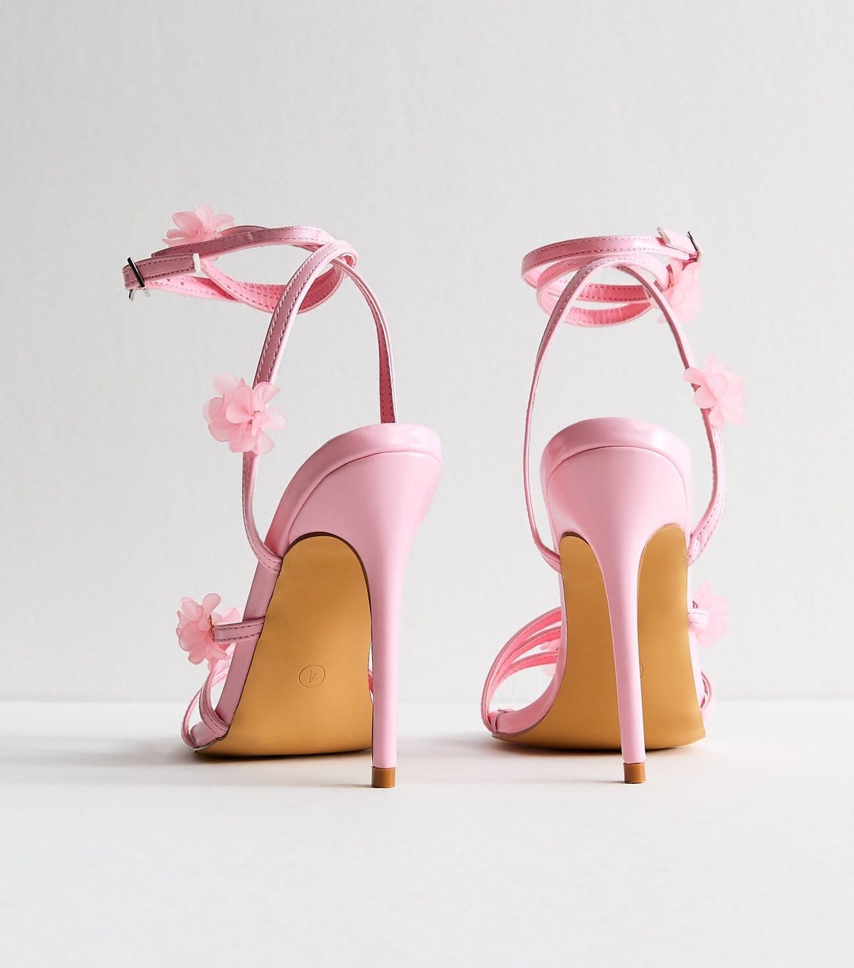 Public Desire Women's Pink Enid Floral Charm Strappy Sandals Public Desire New Look - 4