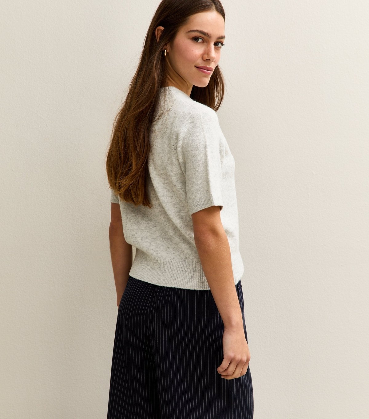 New Look Women's Petite Light Grey Short Sleeve Top New Look - 4