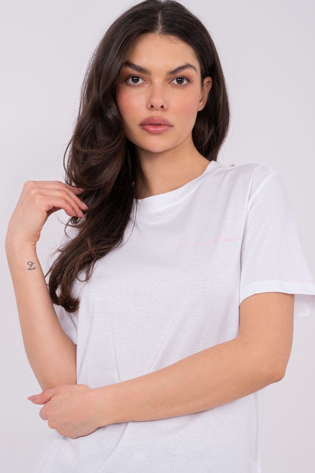 Love Lace Love Lace Women's Cotton Casual T-Shirt with Back Print in White - 4