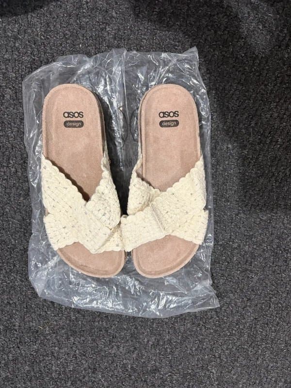 ASOS ASOS crochet cross strap sandals