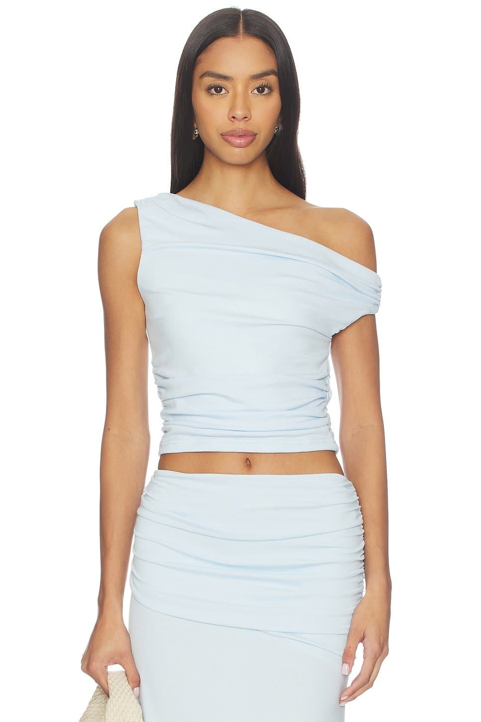 revolve Revolve One Shoulder Top in Blue