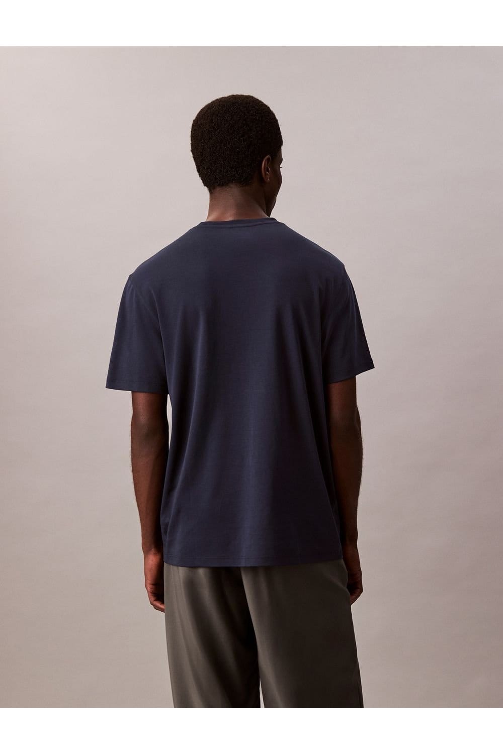 Calvin Klein Calvin Klein Men's Ss Supima Chest Emb Crewneck Tee Blue - 4