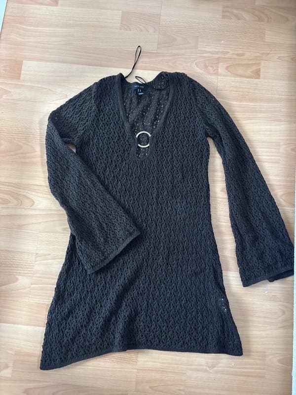 ASOS ASOS Brown crochet beach dress