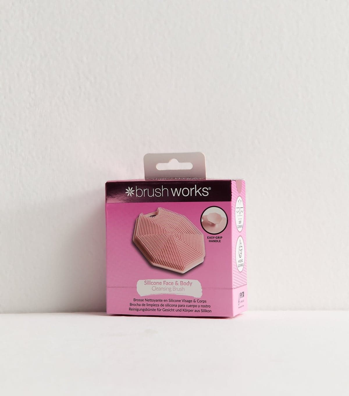 Brushworks Pink Silicone Face and Body Cleansing Brush Brushworks New Look