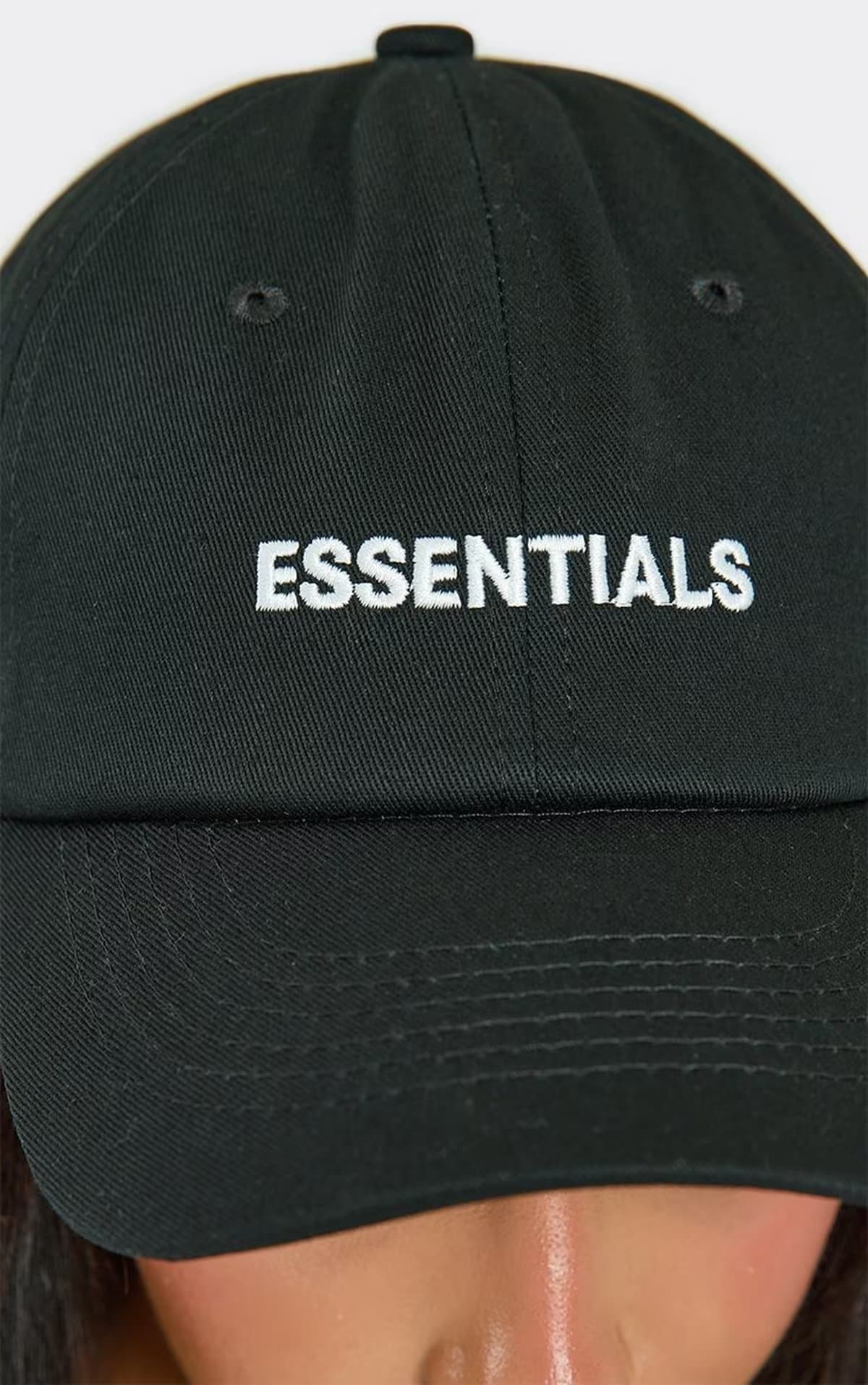 EGO Essentials Logo Detail Baseball Cap In Black, Women's Size UK 0
