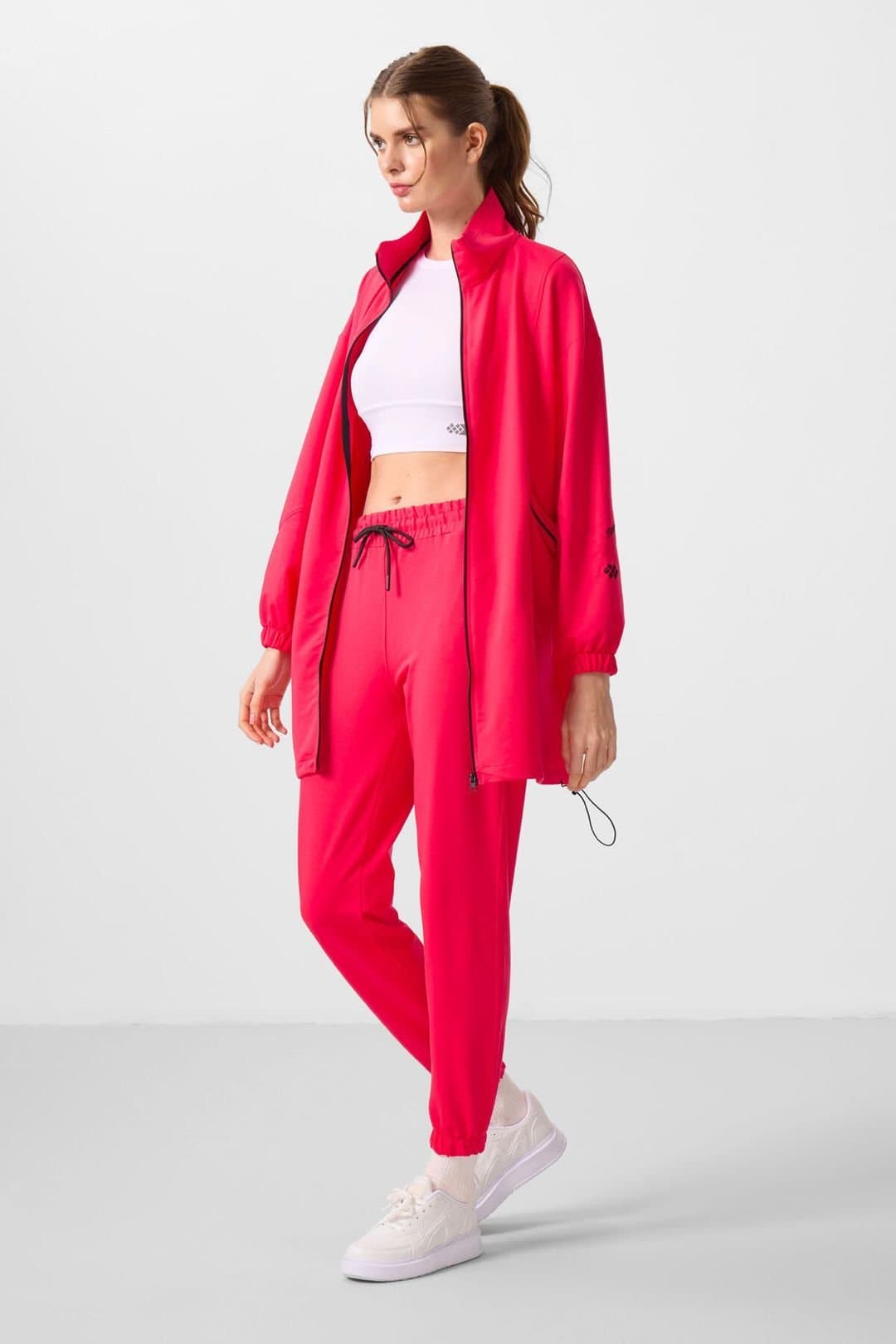 Tommy Life Tommy Life Women's Women's Knit Tracksuit Set in Bright Pink