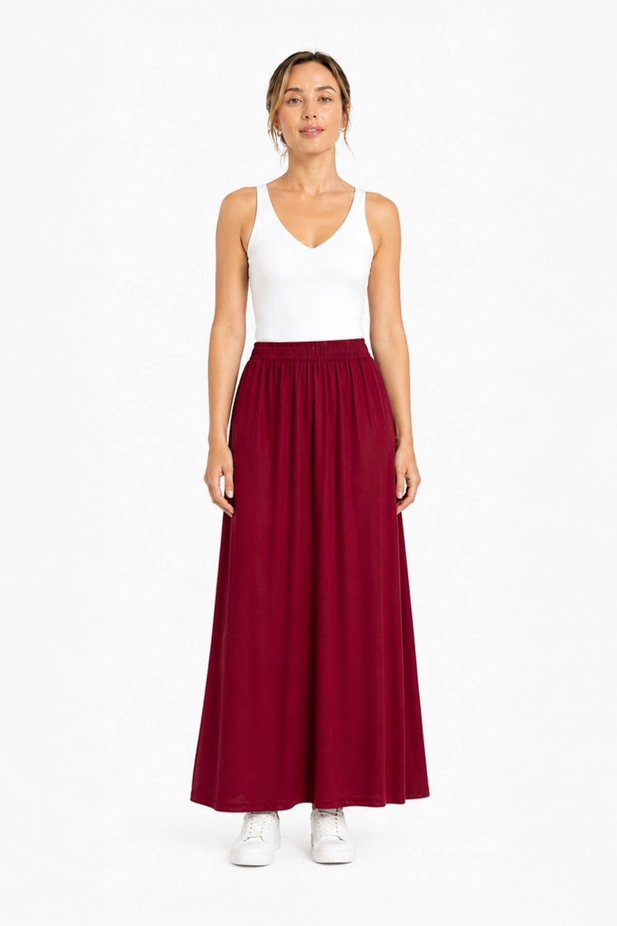 Kettlewell Kettlewell Women's Selena Satin Skirt in Raspberry