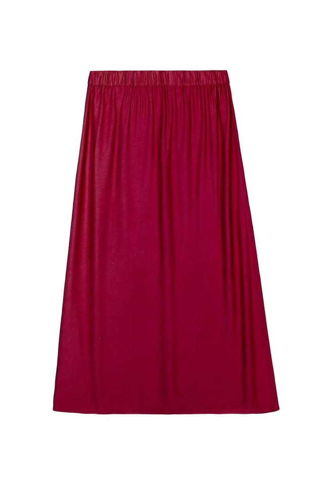 Kettlewell Kettlewell Women's Selena Satin Skirt in Raspberry - 2