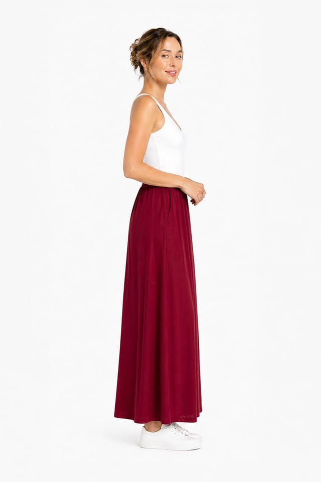 Kettlewell Kettlewell Women's Selena Satin Skirt in Raspberry - 3