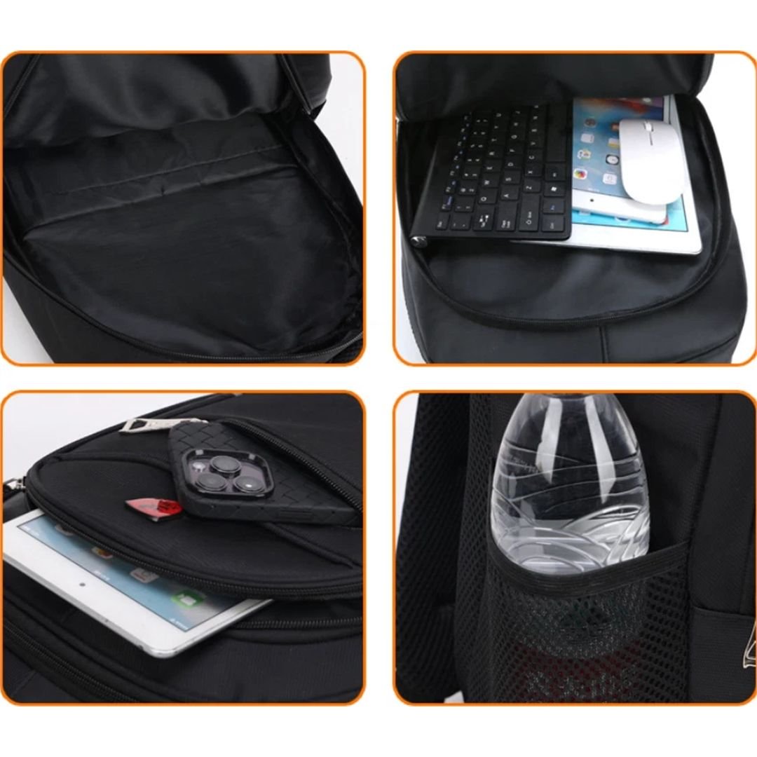 Nordara Nordara Men's Waterproof Large Laptop Backpack Travel Business School Bag in Black - 3