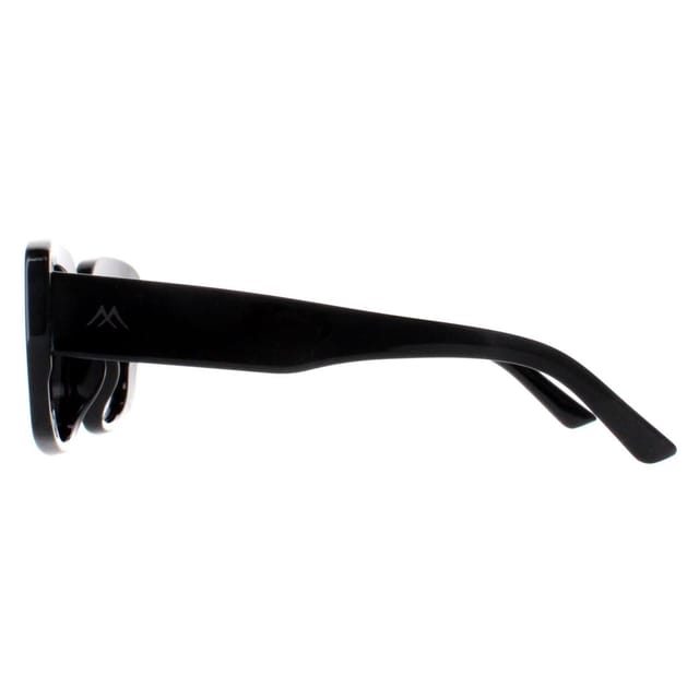 montana montana Women's Rectangle Shiny Black Smoke Polarized MP56 - 3
