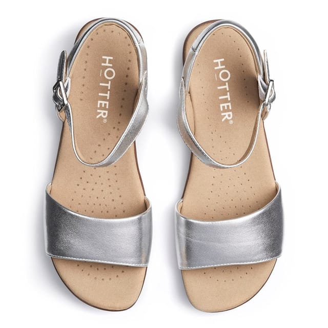 Hotter Hotter Women's 'Tropic' Sandals in Metallic Silver - 3