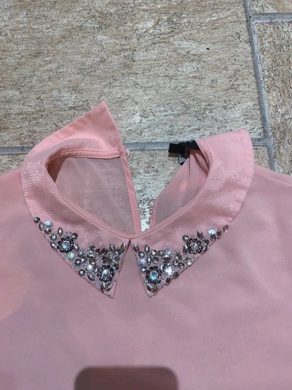 New Look New look peach sheer  sparkle top 14 size 8