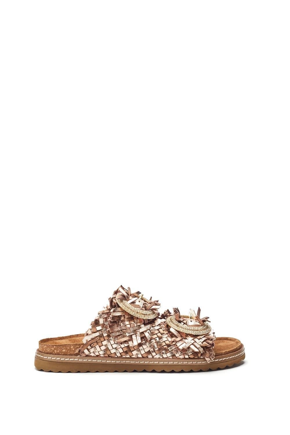 Moda In Pelle Moda In Pelle Women's 'Olisia' Metallic Leather Flatforms in Bronze