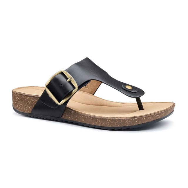 Hotter Hotter Women's 'Resort' Toe-Post Sandals in Black - 2