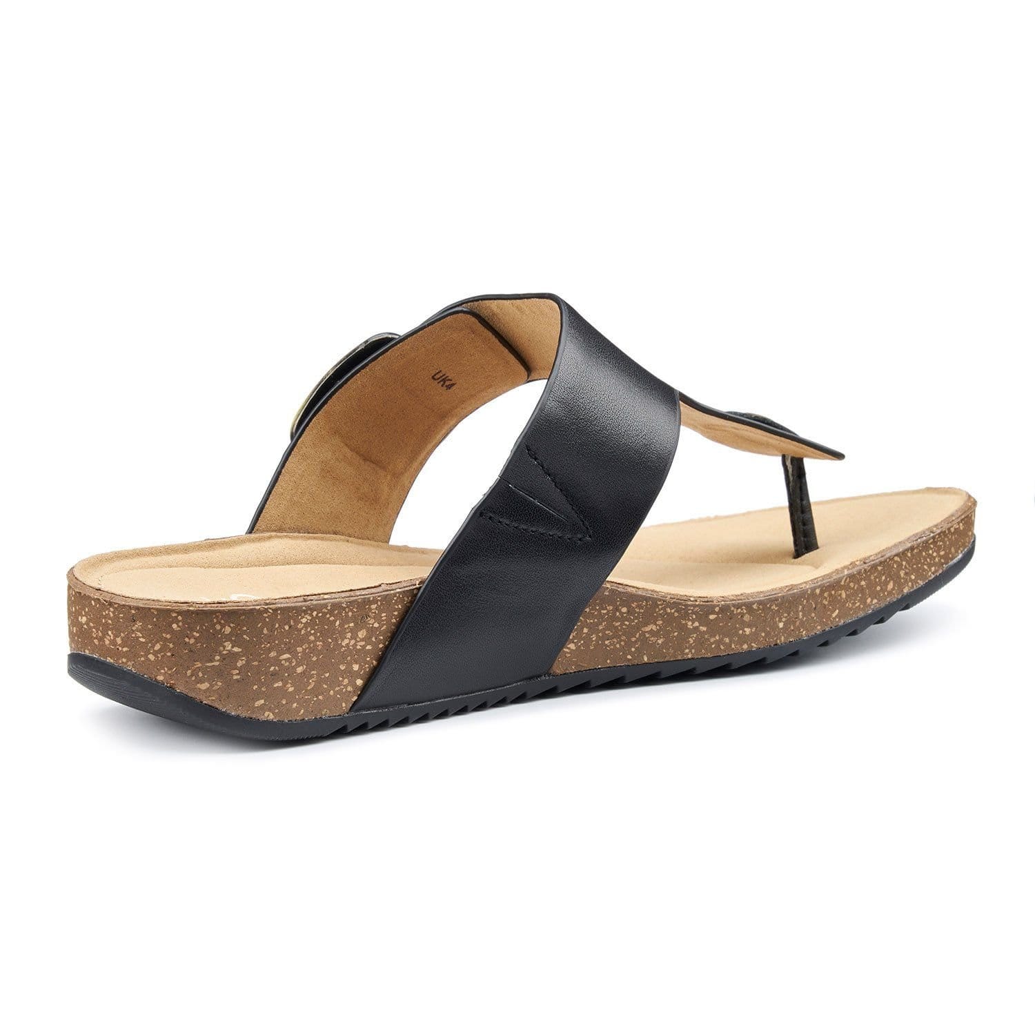 Hotter Hotter Women's 'Resort' Toe-Post Sandals in Black - 4